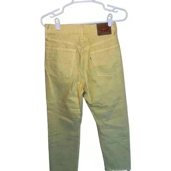 LEVIS 501 YELLOW 26L 26w white label - Picture 10 of 11
